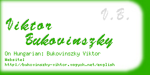 viktor bukovinszky business card